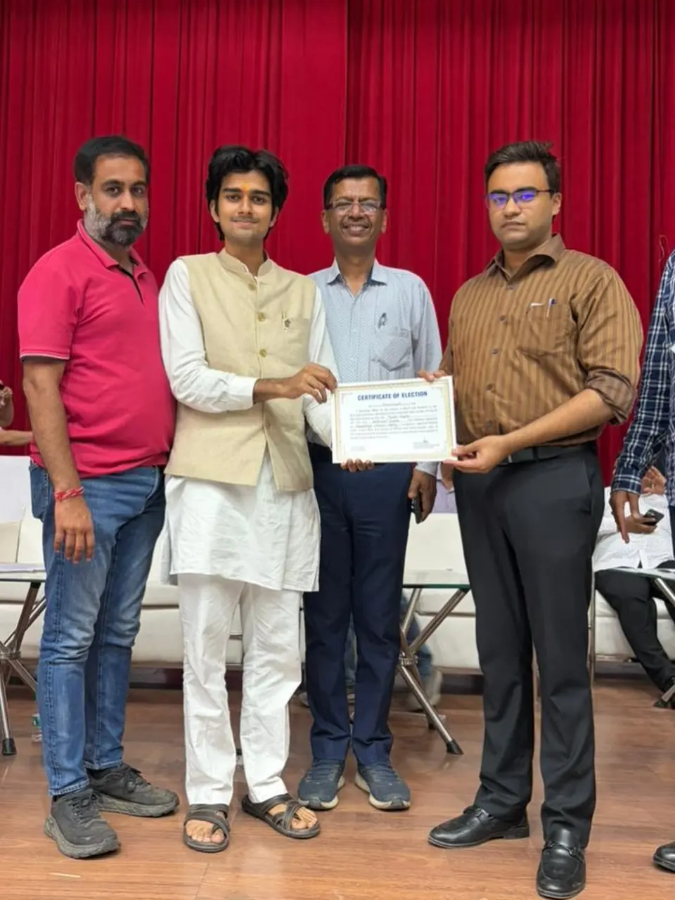 Parth Gupta Receives Election Certificate for Ward 6, Panchkula