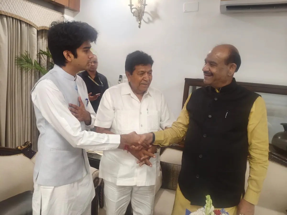 Councillor Parth Gupta Meets Lok Sabha Speaker Om Birla at Haryana Raj Bhavan