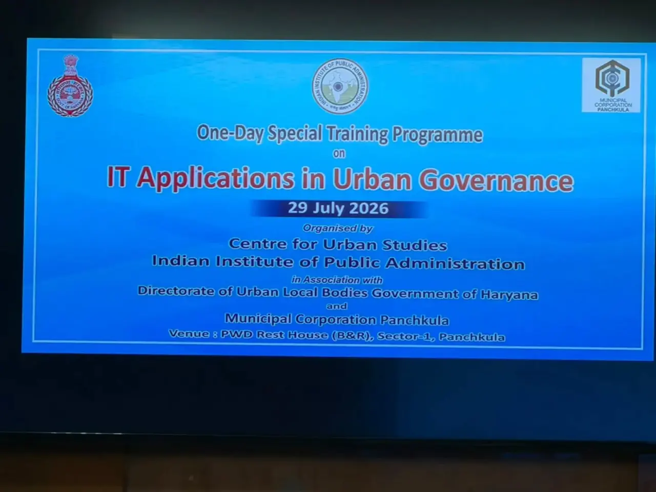 Parth Gupta Joins Urban Governance Training to Advance a Smart, Digital Panchkula — photo 3